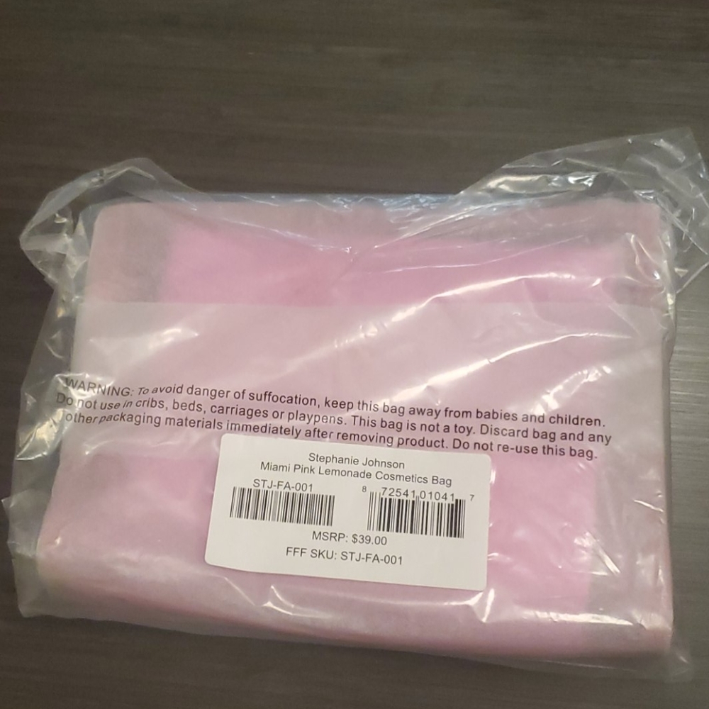 Stephanie Johnson Miami PinkLemonade Cosmetics Bag